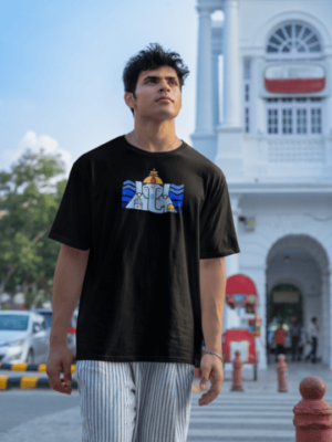 Shree Ganesha Oversized Premium Embroidery T-shirt