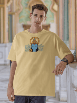 Shree Vishnu Oversized Premium Embroidery T-shirt