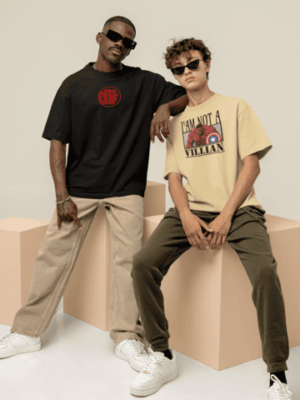Red Hulk Punch Combo Oversized Premium Graphic Tee