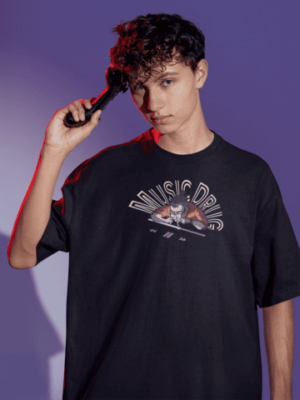 Music Dose Oversized Premium Graphic Tee