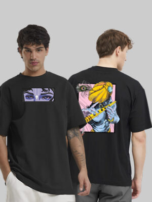 Krishna Divine Eyes & Flute Oversized DTF Graphic Tee